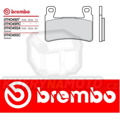 Brzdové destičky Brembo HONDA CBR RR FIREBALDE (954 cc) 900 r.v. Od 02 - 03 směs SA Přední