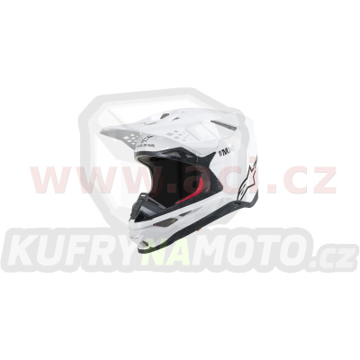 přilba SUPERTECH S-M10 SOLID, ALPINESTARS (bílá lesklá) 2023
