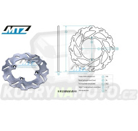 Kotouč brzdový MTZ nerezový - zubatý desing Wave - Honda CR80 / 92-02 + CR85 / 03-07 + CRF150R / 07-24