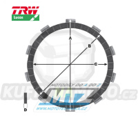 Lamely spojkové třecí (s obložením) Lucas MCC462-5 - Yamaha WR125R+WR125X / 09-17 + YZFR125 / 08-13 + Husqvarna TE125+SMS125+SMR125 + Beta RR125 + Fantic Caballero 125
