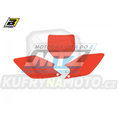 Polepy číslových tabulek (vystřižené) - Kawasaki KXF450 / 06-08 - barva červená