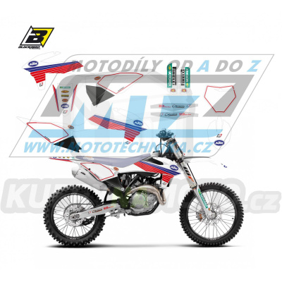 Polepy na motocykl (sada polepů včetně číslových tabulek) KTM EXC / 20-23 + SX+SXF / 19-22 - typ polepů Retro