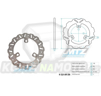 Kotouč brzdový MTZ nerezový - zubatý desing - Suzuki LTR450 / 06-11