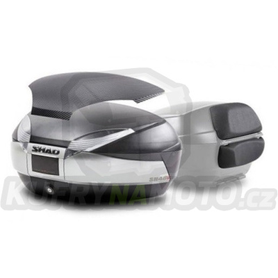 Vrchní kufr na motorku SHAD SH48 Nový titan vč. opěrky, karbonového víka a zámku PREMIUM lock