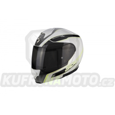 Moto přilba SCORPION EXO-3000 AIR STROLL pearl bílo/černo/neonově žlutá