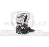 boty TECH 7, ALPINESTARS (tmavě šedá/světle šedá/červená fluo)