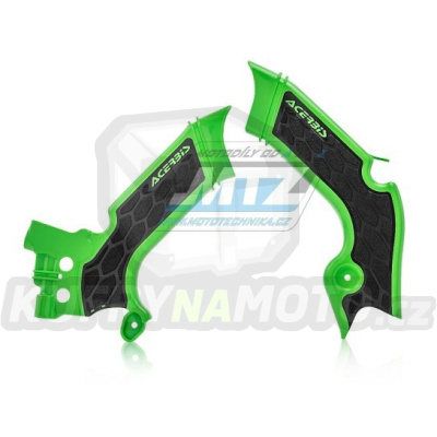 Kryty rámu Kawasaki KXF450+KX450 / 19-23 + KXF250+KX250 / 21-24 + KX250X+KX450X - barva zeleno-černá