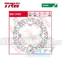 Kotouč brzdový TRW MST314EC (200/110/4D) - KTM SX85 / 03-10+SX105 / 04-10