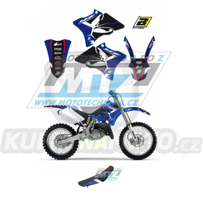 Polepy s potahem sedla (sada polepů a potah sedla Dream) - Yamaha YZ125+YZ250 / 02-14 - typ polepů Dream4