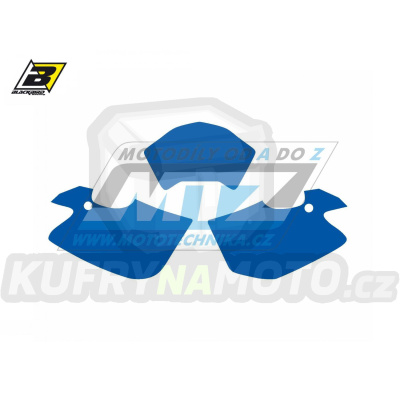 Polepy číslových tabulek (vystřižené) - Husqvarna TE250+TE450 / 02-04 + WR125+WR250 / 00-04 - barva modrá