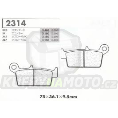 Brzdové destičky CL Brakes 2314 RX3-2314RX- výprodej