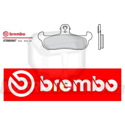 Brzdové destičky Brembo CAGIVA WMX 125 r.v. Od 87 - 88 směs Originál Přední