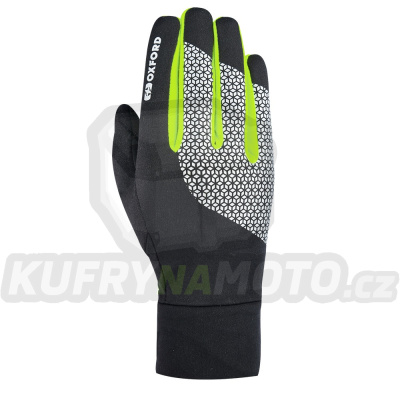 rukavice BRIGHT GLOVES 1.0, OXFORD (černá/reflexní/žlutá fluo)