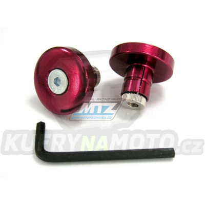 Koncovky/závaží řidítek THIN - červené (pro vnitřní průměr řidítek ¤13mm)
