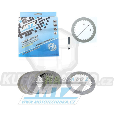 Lamely spojkové plechové (meziplechy) MTZ 883-P032-7 - Kawasaki KX125 / 84-93 + KDX200 / 86-88