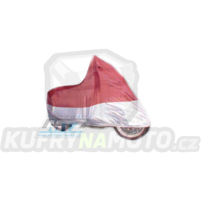 Plachta na motocykl universální (250-500cc) červeno-stříbrná - pro venkovní použití