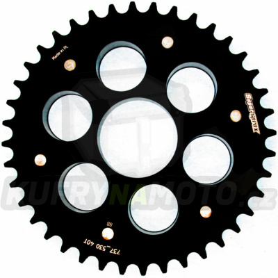 Rear sprocket SUPERSPROX STEALTH with alloy disc RSA-737_530:40-BLK černý 40 zubů, 530
