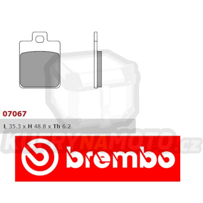 Brzdové destičky Brembo GILERA RUNNER FX SP (Hengtong caliper) 125 r.v. Od 00 -  XS směs Zadní