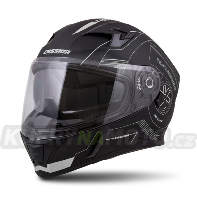 přilba Integral 3.0 Turbohead, CASSIDA (černá matná/stříbrná, plexi s přípravou pro Pinlock)