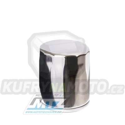 Filtr olejový HF138C chromový - Suzuki GSF+GSX+GSXR+GSXS + DL+TL+SV+SFV+GV+RF + VS+VL+VLR+VZ+VZR+VX + AN650 Burgman + LTA+LTF+KLT + Aprilia RSV1000+RS660+Tuono 660+Tuono 1100+RSV4 + Arctic Cat+Bimota+Cagiva+Kawasaki+Kymco+Sachs
