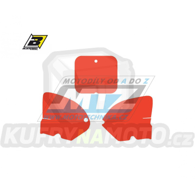 Polepy číslových tabulek (vystřižené) - Suzuki RM125+RM250 / 93 - barva červená