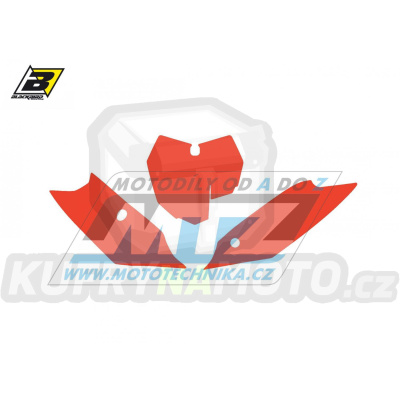 Polepy číslových tabulek (vystřižené) - KTM SX+SXF / 13-15 - barva červená