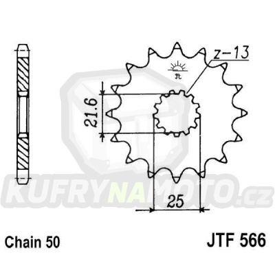 Řetězové kolečko JT JTF 566-14 14 zubů, 530