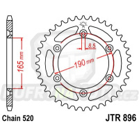 Řetězová rozeta JT JTR 896-52 52 zubů, 520 - akce