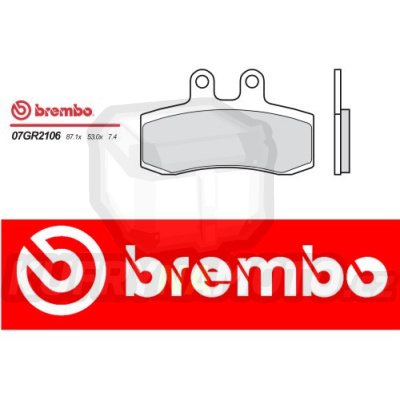 Brzdové destičky Brembo MZ BAGHIRA MUZ 660 r.v. Od 96 -  směs Originál Přední