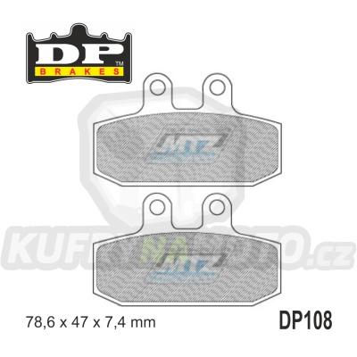 Destičky brzdové DP108 DP Brakes - směs Premium OEM Sinter
