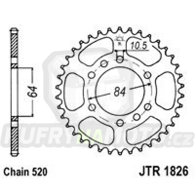 Řetězová rozeta JT JTR 1826-40 40 zubů, 520