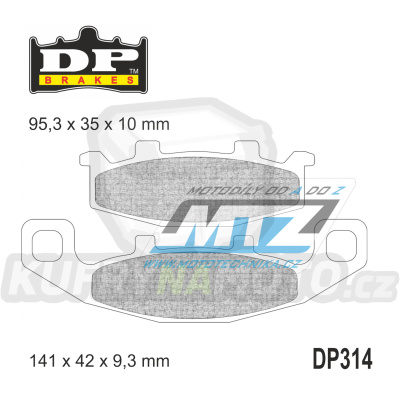 Destičky brzdové DP314 - DP BRAKES směs Premium Sinter OEM