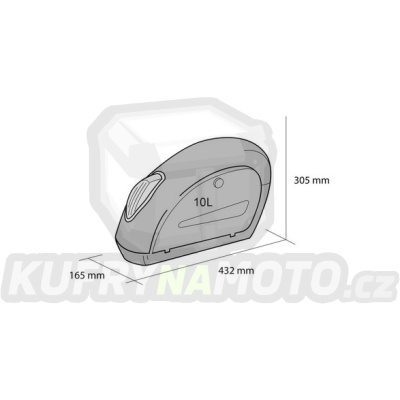 Boční kufry CUSTOMACCES SMALL AMZ003N černý pár, s univerzální KF montáží