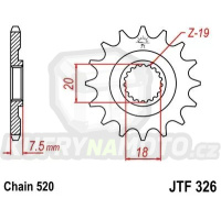 Řetězové kolečko JT JTF 326-14 14 zubů