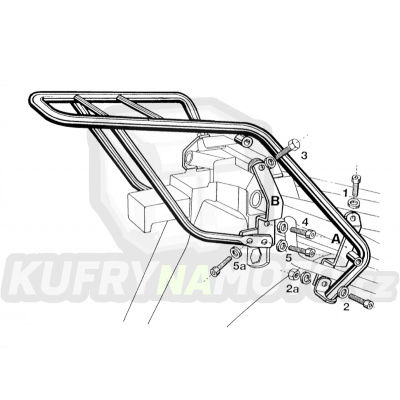 Nosič držák kufru Fehling Suzuki GSF 1200 Bandit (WVA9) 2001 – 2005 Fehling 6966 TT - FKM578