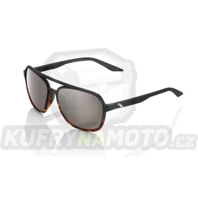 sluneční brýle KASIA Soft Tact Black/Havana, 100% (HIPER stříbrné sklo)