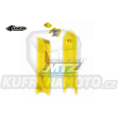 Kryty předních vidlic KTM 125+144+150+250SX / 07-14 + 250+350+450SXF / 07-14 + 125+200+250+300EXC / 08-15 + 250+350+400+450+500+530EXCF / 08-15 + Husaberg FE390+450+570 / 09-14 + TE125+250+300 / 11-14 + Gas-Gas EC125+250+300 + AJP - barva žlutá