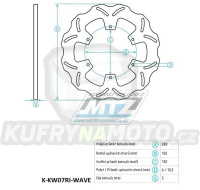 Kotouč brzdový (260/130/6D) - Kawasaki EL250 Eliminator / 87-96+EL250F / 96-03+ZX400 / 85-87+GPZ400 Uni trak / 85 +GPZ750 / 83-85+GPZ1000 / 86-89