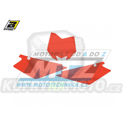 Polepy číslových tabulek (vystřižené) - Husqvarna CR125 / 06-08 + TC250+TC450 / 05-07 - barva červená