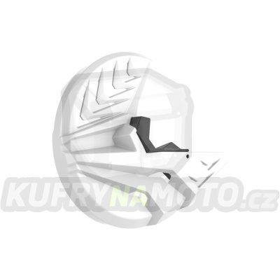 Kryt předního brzdového kotouče se spodním krytem vidlice POLISPORT PERFORMANCE bílá/černá