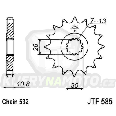 Řetězové kolečko JT JTF 585-17 17 zubů, 532