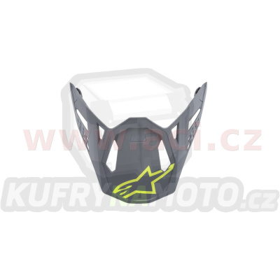 kšilt pro přilby SUPERTECH S-M8 RADIUM, ALPINESTARS (šedá/žlutá fluo matná)