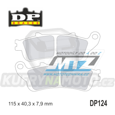 Destičky brzdové DP124 - DP BRAKES směs Premium Sinter OEM