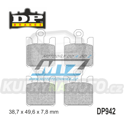 Destičky brzdové DP942 - DP BRAKES směs Premium Sinter OEM