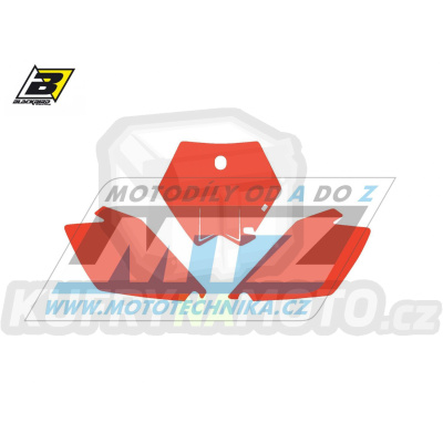 Polepy číslových tabulek (vystřižené) - KTM 85SX / 04-12 - barva červená