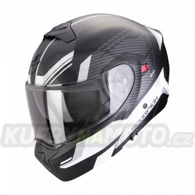 Moto přilba SCORPION EXO-930 EVO SIKON matná černo/stříbrno/bílá