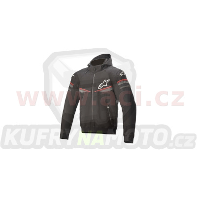 bunda SEKTOR 2 TECH HOODIE, ALPINESTARS (černá/světlá červená) 2024