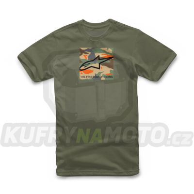 triko FREE CAMO, ALPINESTARS (zelená/multicolor camo)