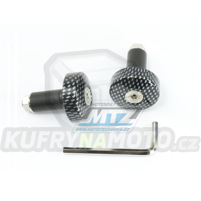 Koncovky/závaží řidítek Alloy - carbonové (pro vnitřní průměr řidítek ¤13mm)