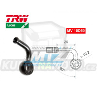 Koncovka brzdové hadice TRW VarioFlex MV10D50 (banjo 10mm zahnuté 90°/90°) - barva černá
